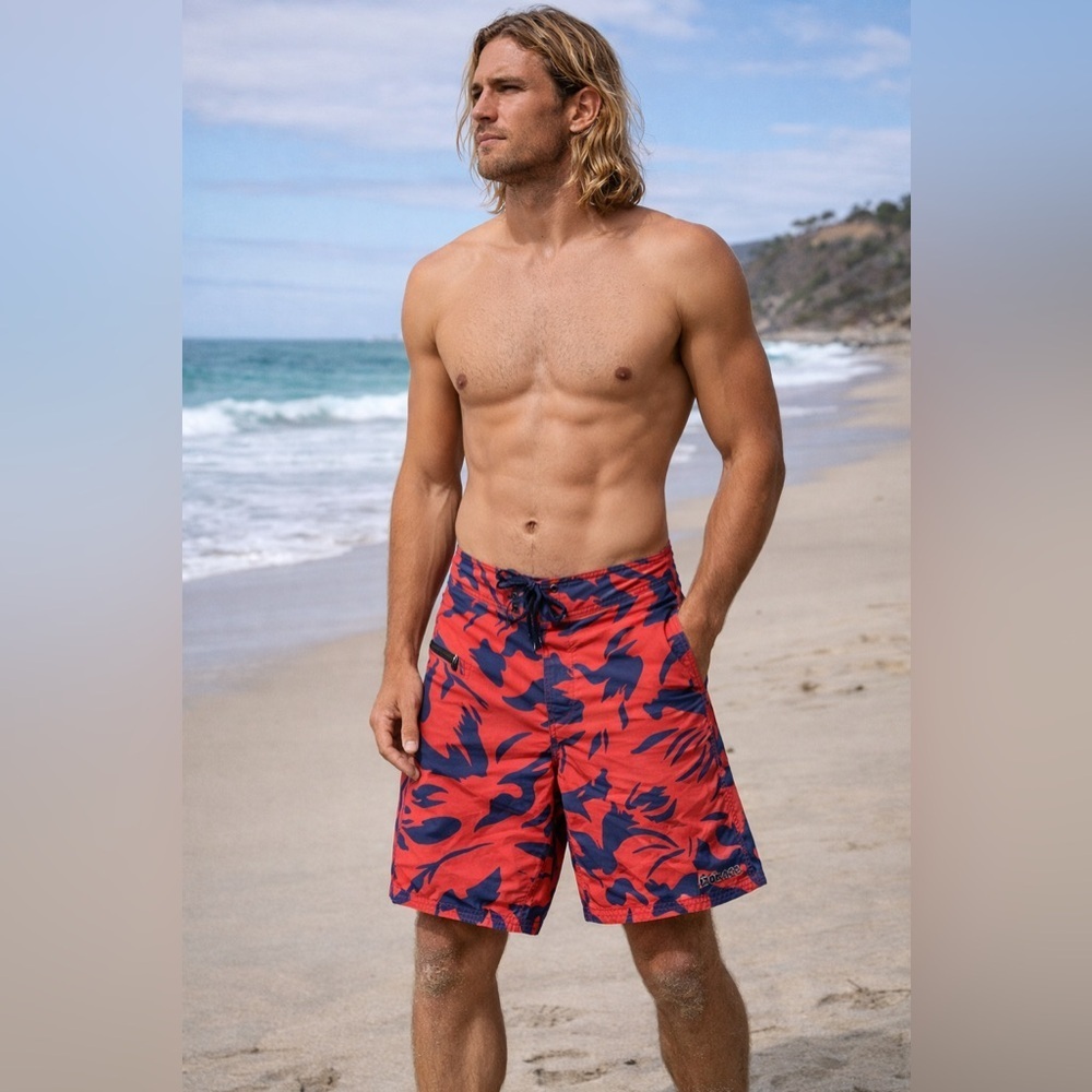 Patagonia Wavefarer Board Shorts 34 Surf Swim Tropical